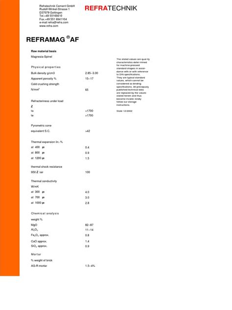 reframag® af|Refractories for unlimited .